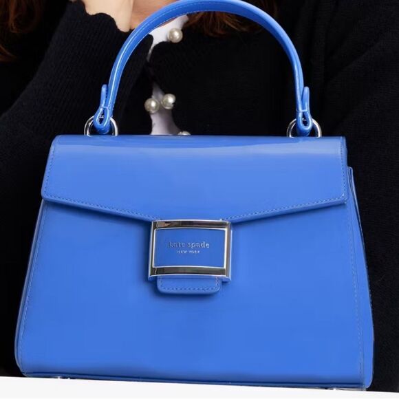 Kate Spade Katy Small Top-Handle Bag – Patent Leather, Fluorite - Picture 5 of 12